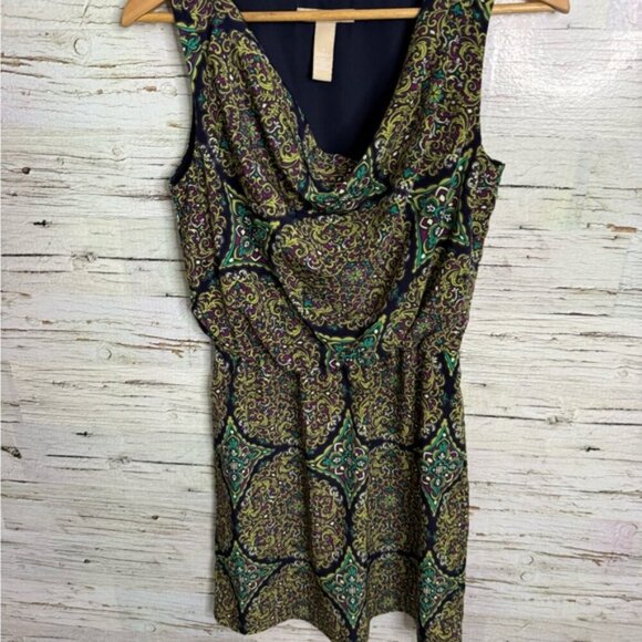 Banana Republic Black and Green Sheath Mini Dress size 4 - Picture 2 of 7